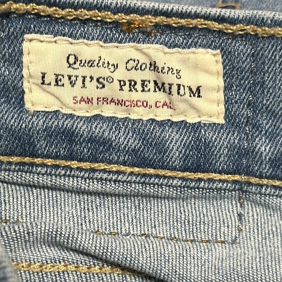 Levi’s Premium 501 Distressed Denim Cutoff Shorts Size 28 High Rise Vintage - Picture 8 of 13